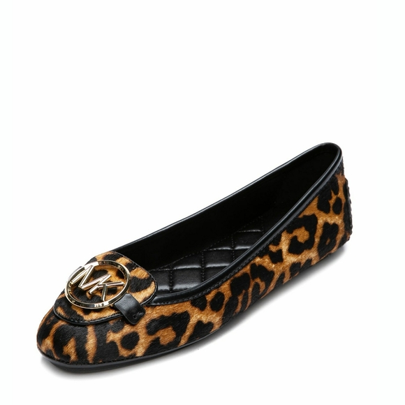 🆕 MICHAEL KORS Leopard Calf Hair Flat Shoes NWB - Picture 2 of 7